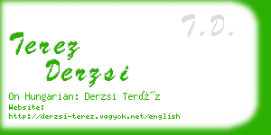 terez derzsi business card